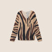 Pull manches longues marron femme