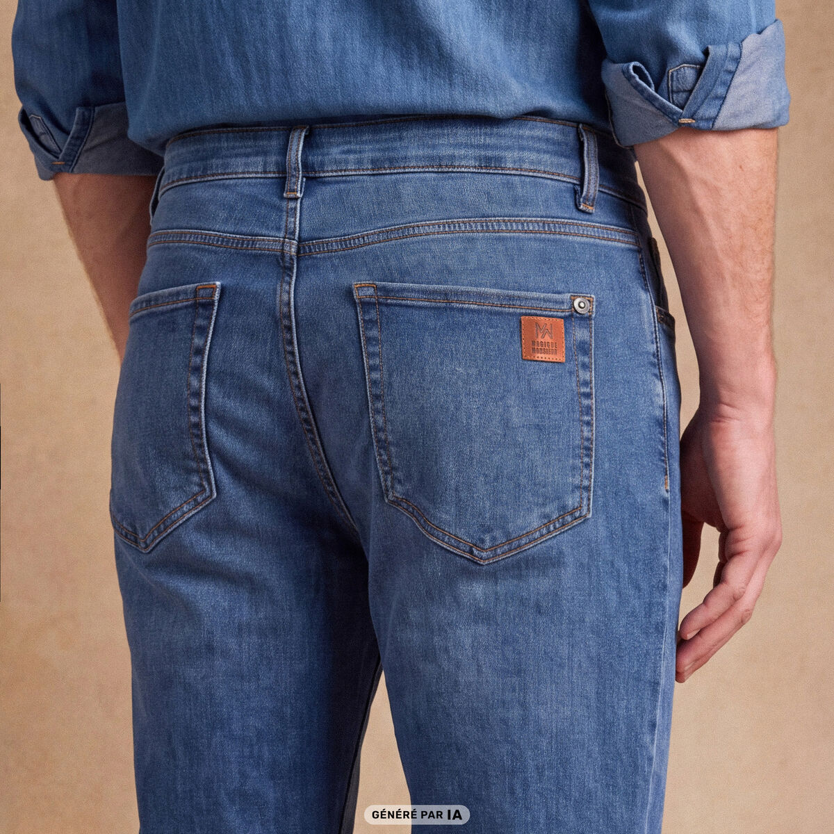 Pantalon Magique Monsieur L'Unique L30 denim stone homme