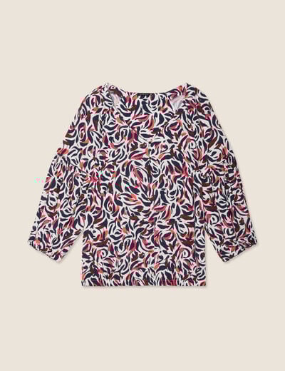 Blouse manches 3/4 rose femme