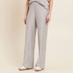Pantalon flou métallisé gris argent femme