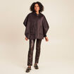 Poncho cape marron fonc&eacute; femme