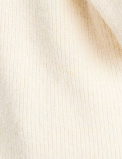 Pull manches boutonn&eacute;es jaune pastel femme