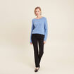 Jean droit taille basculée noir femme
