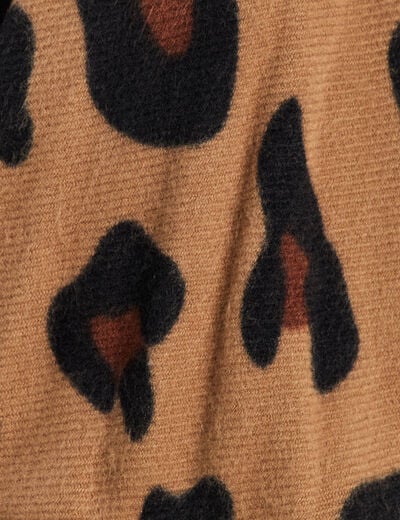 Poncho ceintur&eacute; taupe femme