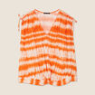 Blouse sans manches orange femme