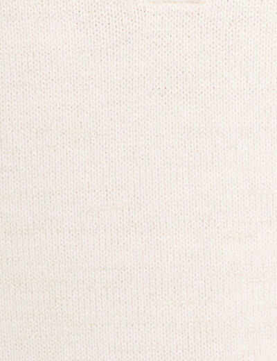 Pull col camionneur ecru femme