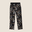 Pantalon droit réversible noir femme