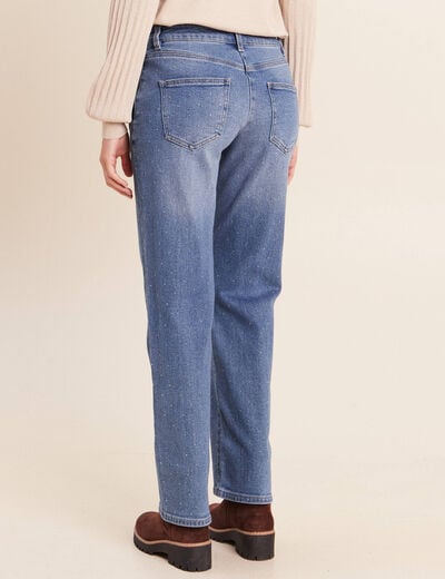 Jean avec strass denim stone femme