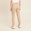 Pantalon coupe droite 7/8&egrave;me sable femme