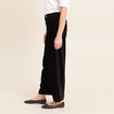 Pantalon loose en velours noir femme