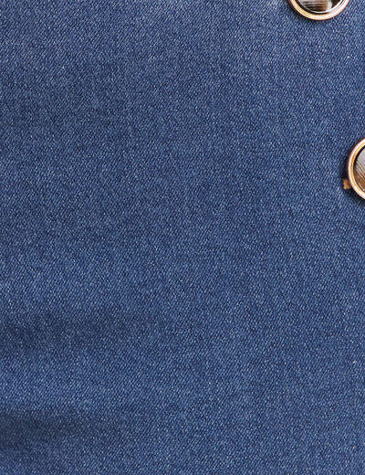 Jean ajusté 7/8ème à pont denim double stone femme