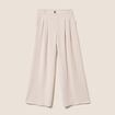 Pantalon large taille standard gris clair femme