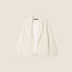 Veste tailleur cintrée ecru femme