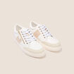 Baskets plates d&eacute;tails zipp&eacute;s blanc femme