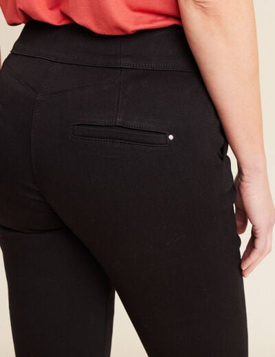 Pantalon bootcut à pont noir femme
