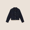 Veste manches longues en jean denim brut femme