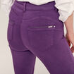 Jean ajusté 7/8ème violet foncé femme