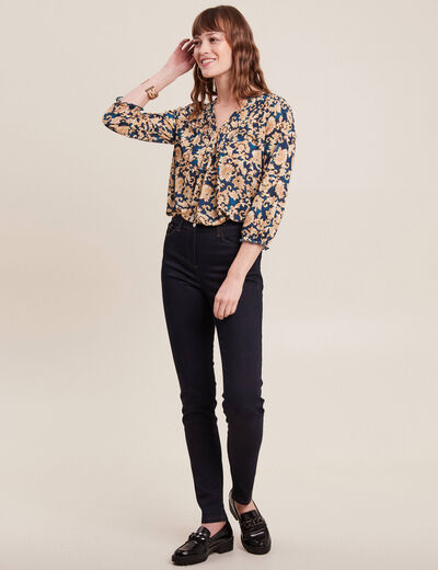 Jean magique ajusté taille standard denim brut femme
