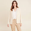 Veste tailleur cintrée ecru femme