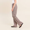 Pantalon 7/8e taille standard marron femme