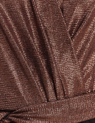 Combinaison pantalon droite marron cognac femme