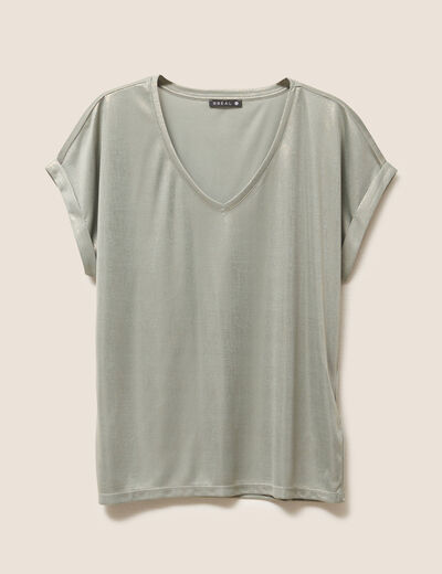 T-shirt manches courtes vert clair femme