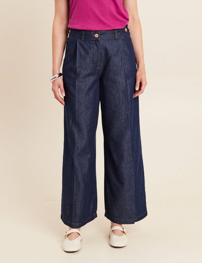 Pantalon denim brut femme