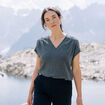 T-shirt manches courtes gris argent femme