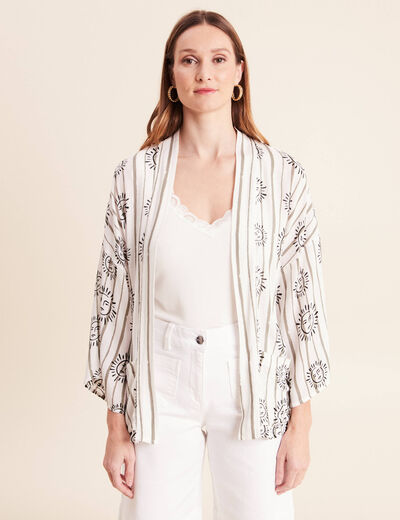 Kimono avec poches vert clair femme