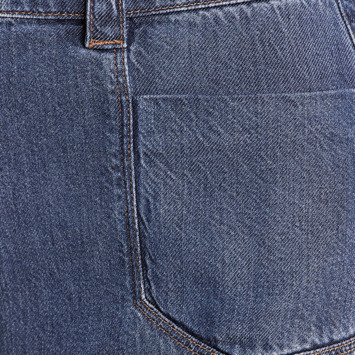 Jean large 7/8&egrave;me denim double stone femme