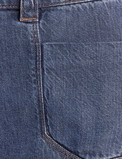 Jean large 7/8&egrave;me denim double stone femme