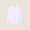 Chemise manches longues zippée blanc femme