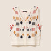 Gilet sans manches blanc femme