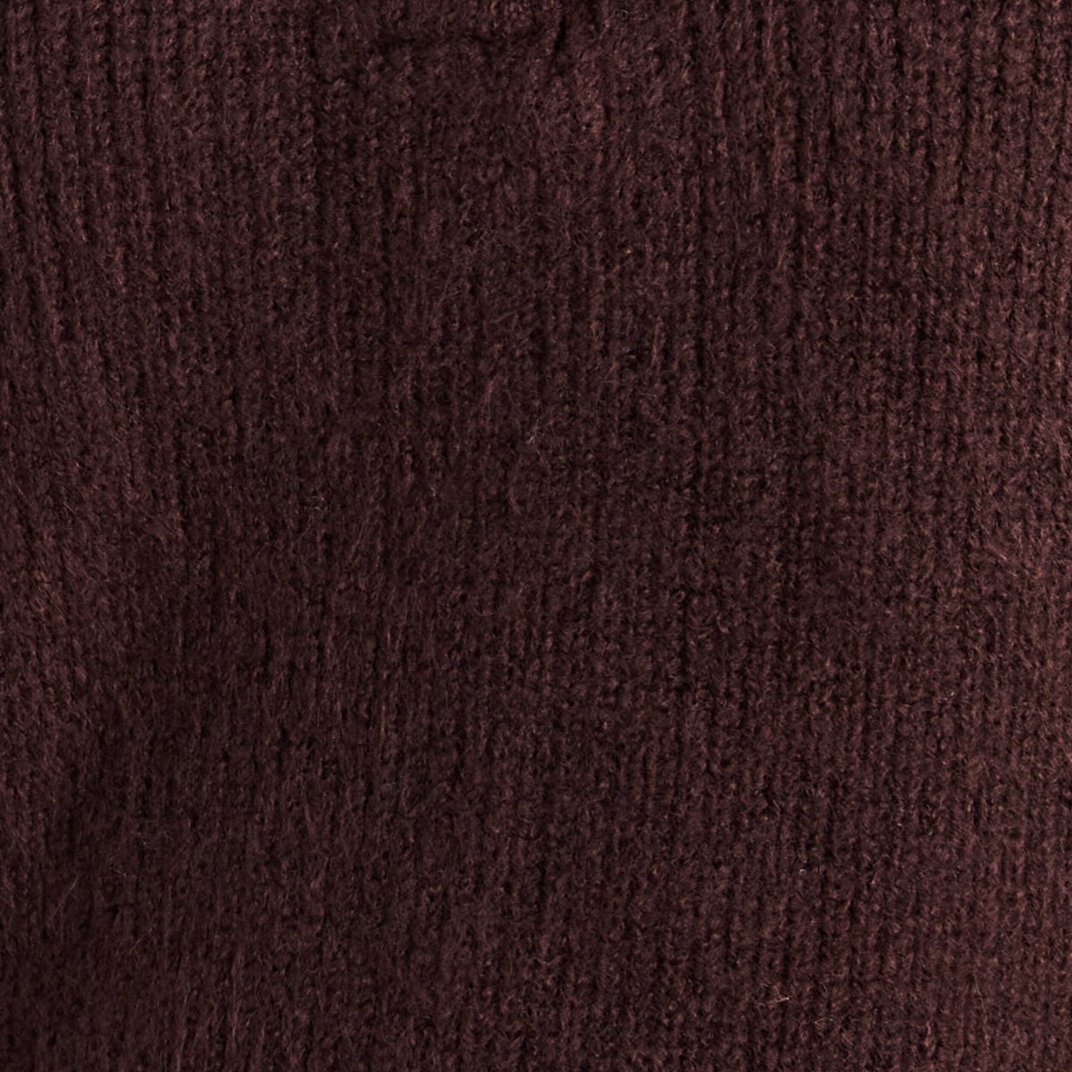 Pull droit manches longues marron fonc&eacute; femme