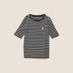 T-shirt col rond noir femme