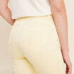 Pantalon ajusté 7/8ème jaune clair femme