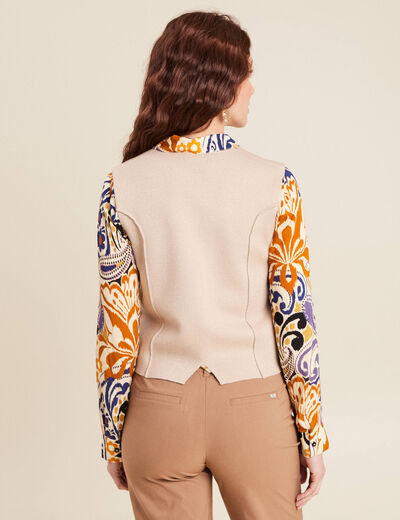 Gilet sans manches couleur or femme