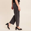 Jean large 7/8&egrave;me denim gris femme