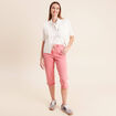 Pantacourt coupe mom rose vif femme