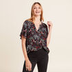 Blouse manches courtes noir femme