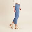Jean large ceinturé denim double stone femme
