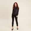 Chemise manches longues noir femme