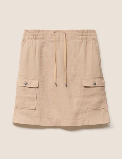 Jupe standard aspect lin sable femme