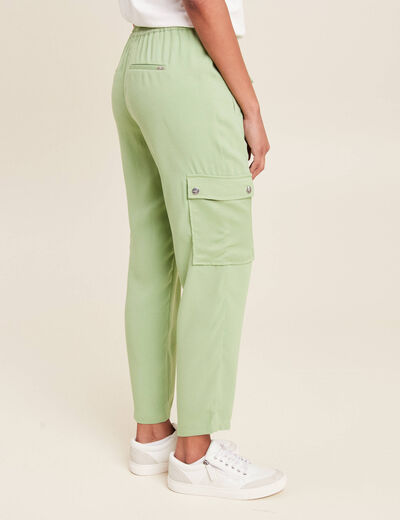 Pantalon cargo vert émeraude femme
