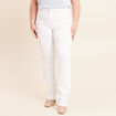Jean coupe droite taille haute blanc femme