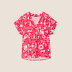 Blouse manches courtes rouge femme