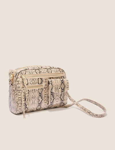 Sac en bandoulière beige femme