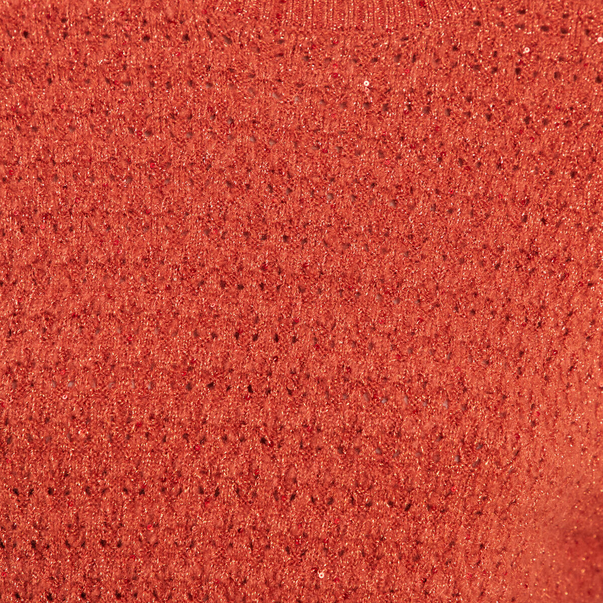 Pull manches longues sequins vieux rose femme