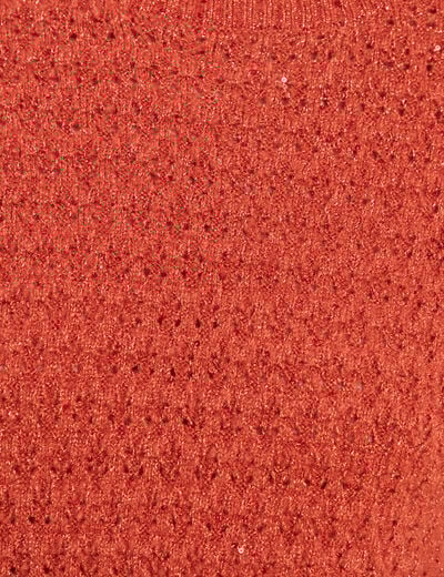 Pull manches longues sequins vieux rose femme