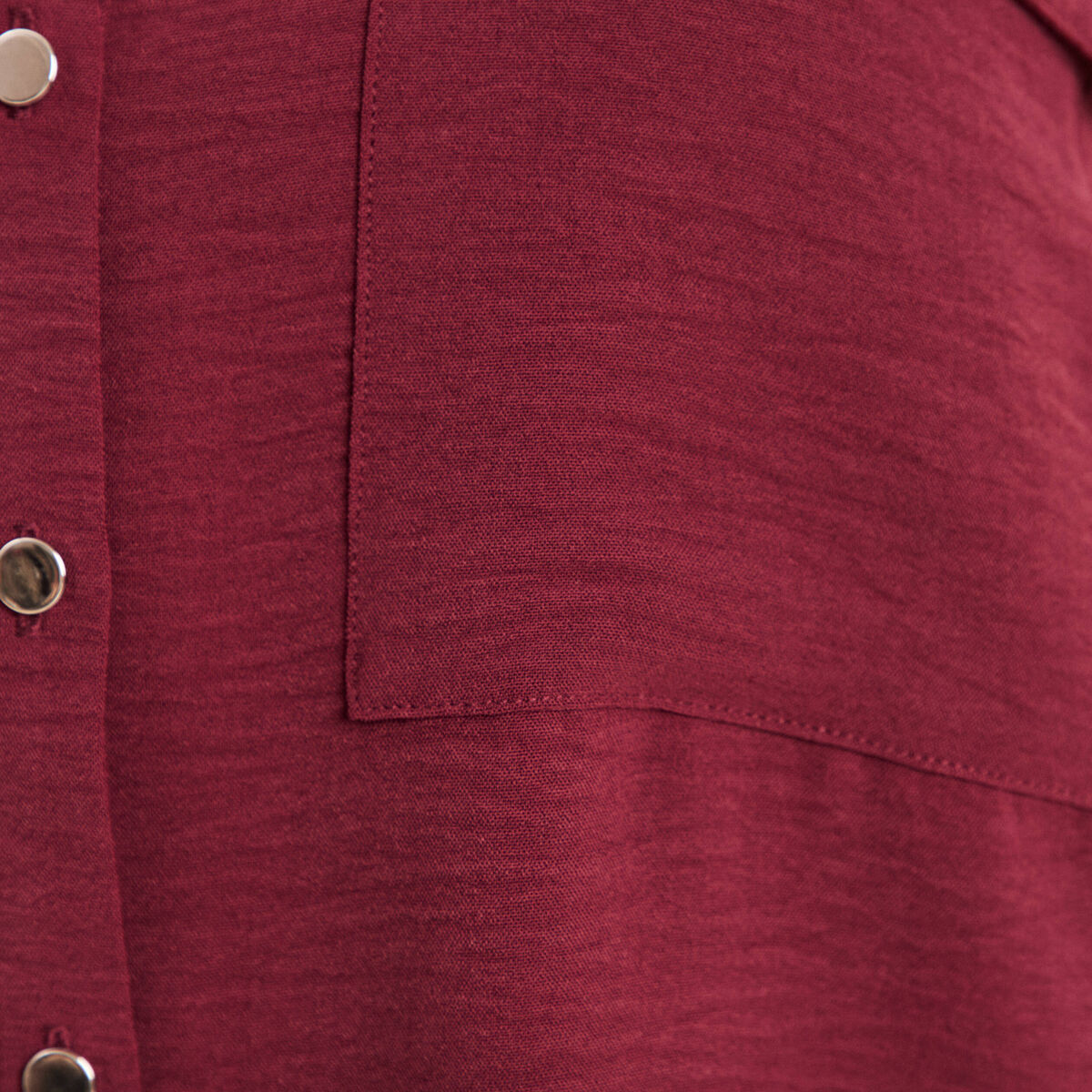 Chemise manches longues bordeaux femme